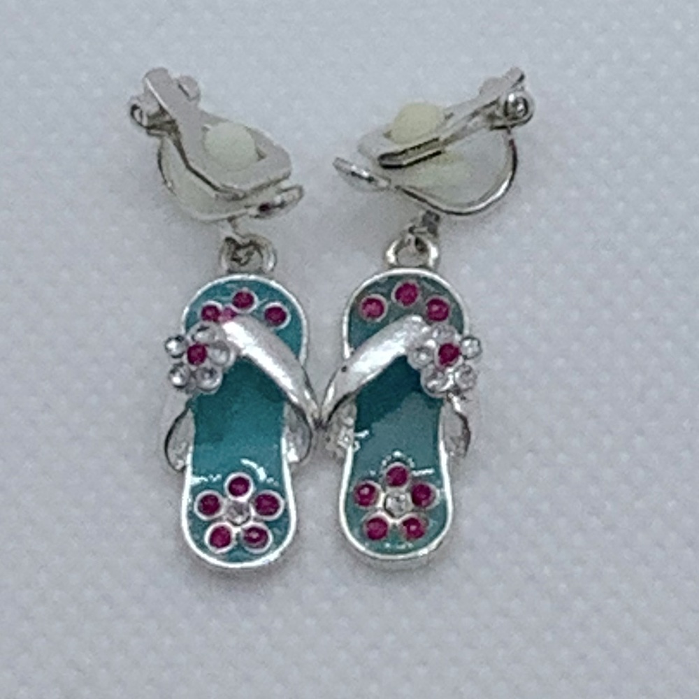 Adorable Flip Flop Clip On Earrings ( 3 for $20 )